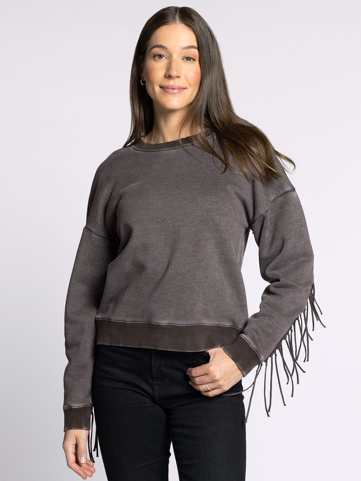 Marion Fringe Sweatshirt Top
