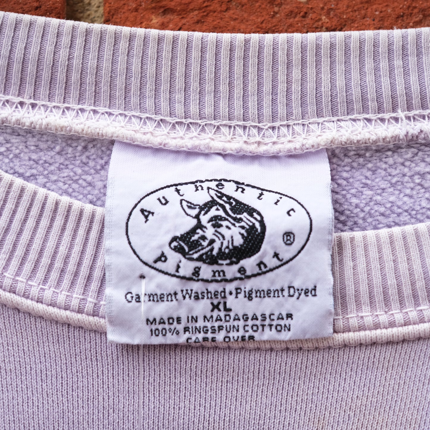 peace sign patch crewneck - lilac XL