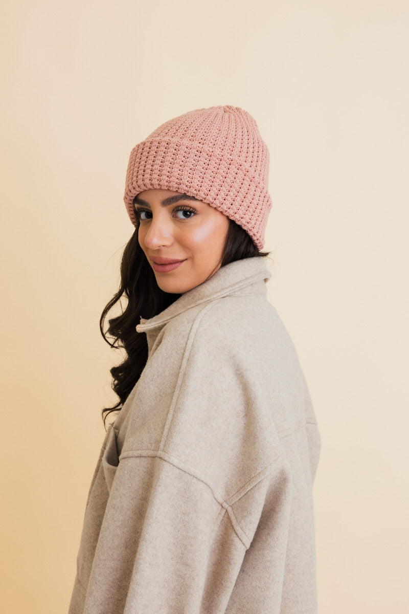 Toasty Waffle Knit Beanie