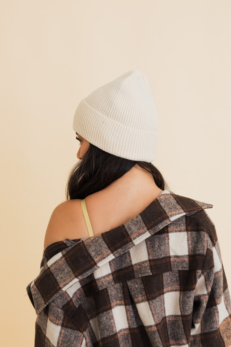 Smiley Face Embroidered Beanie