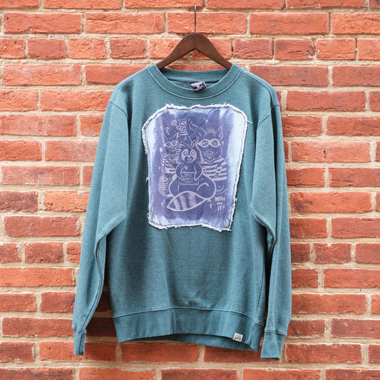 the gang crewneck - green M