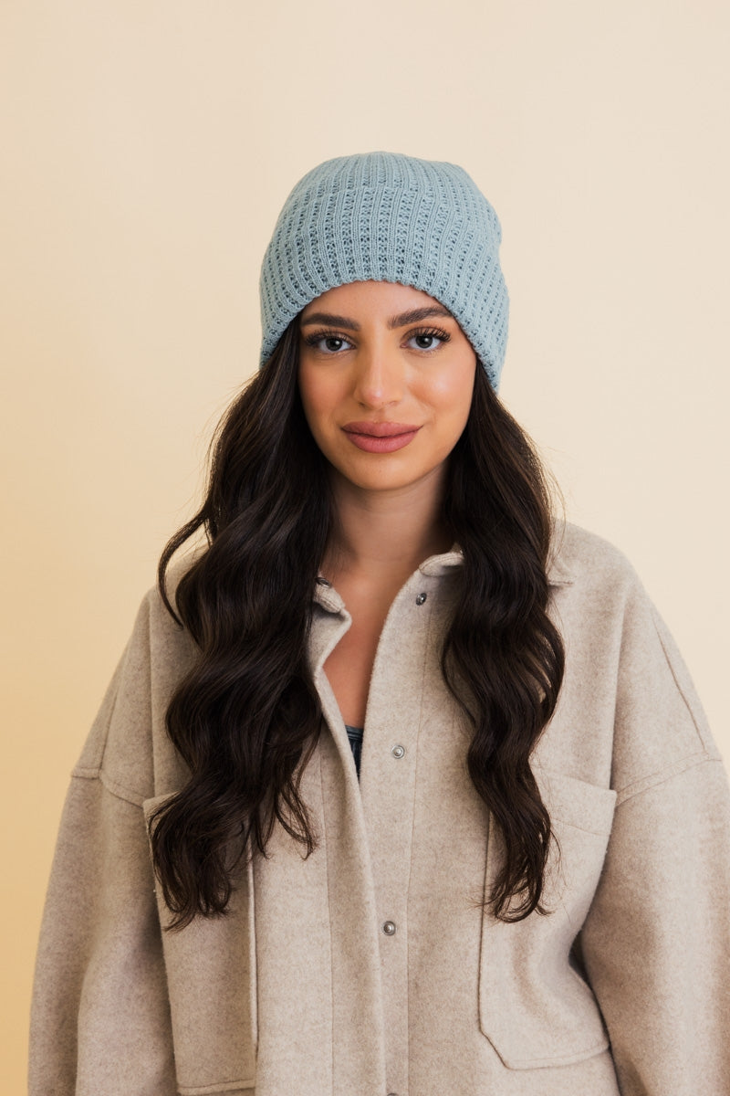 Toasty Waffle Knit Beanie