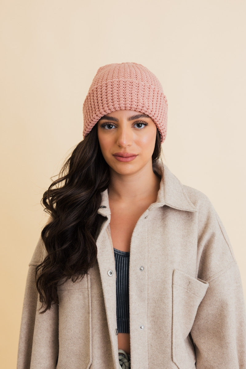 Toasty Waffle Knit Beanie