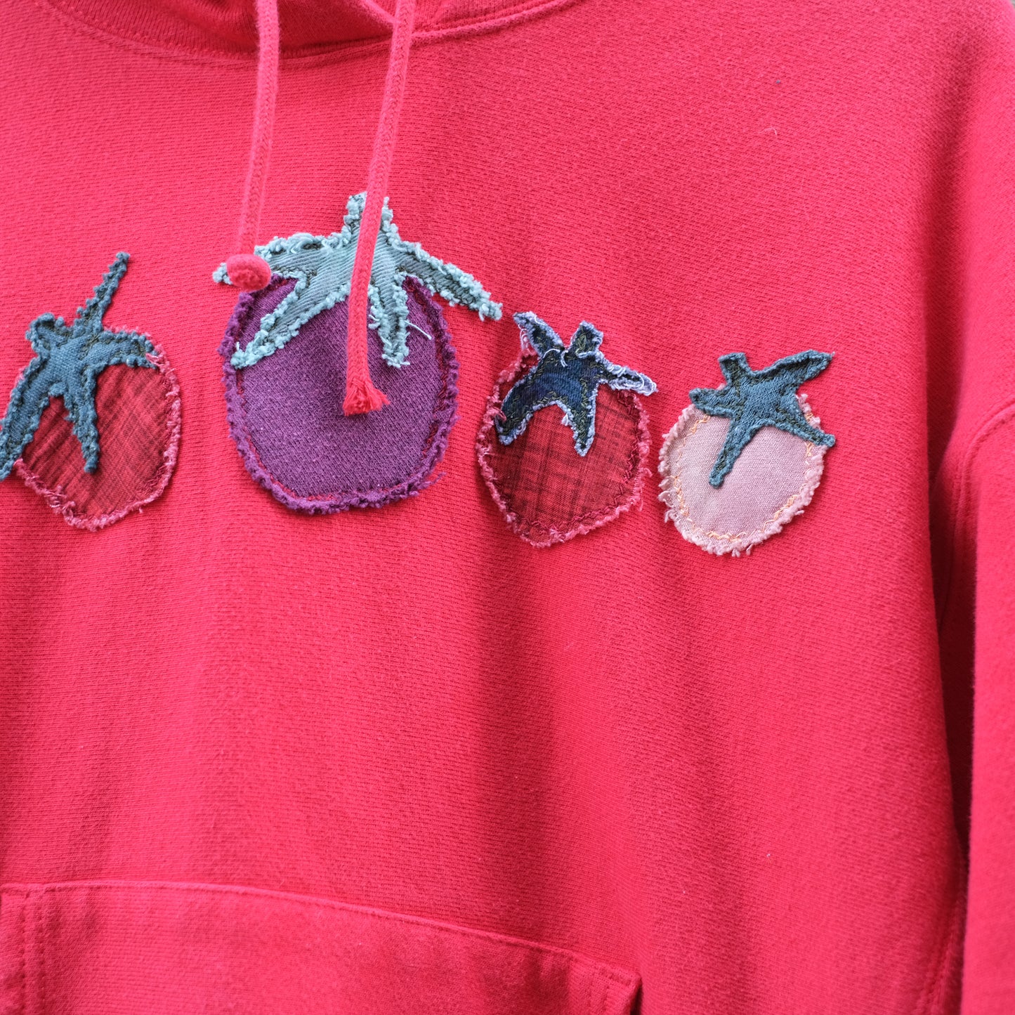 tomato patch hoodie - red kid's L