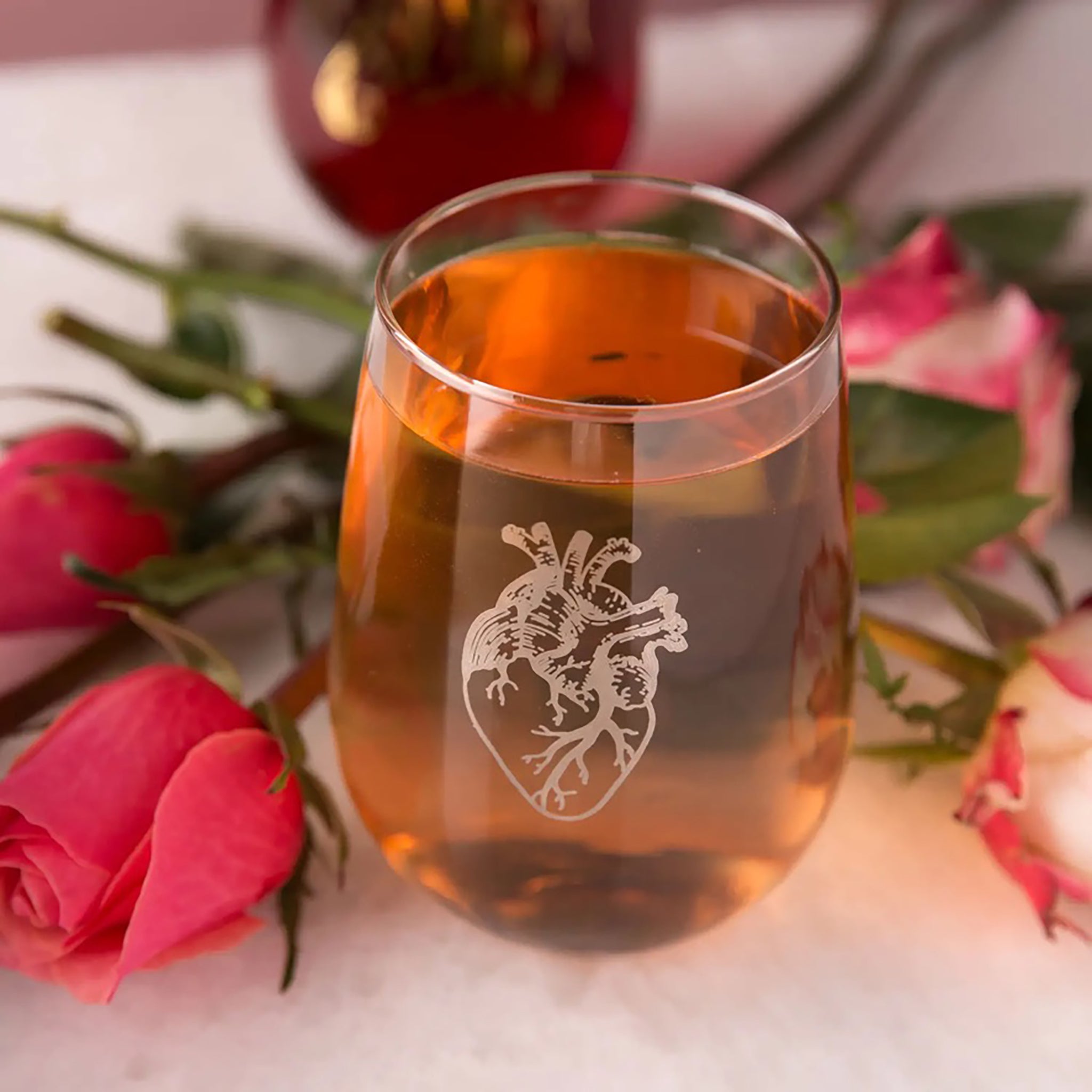 Anatomical Heart Stemless Wine Glass