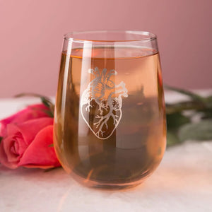 Anatomical Heart Stemless Wine Glass