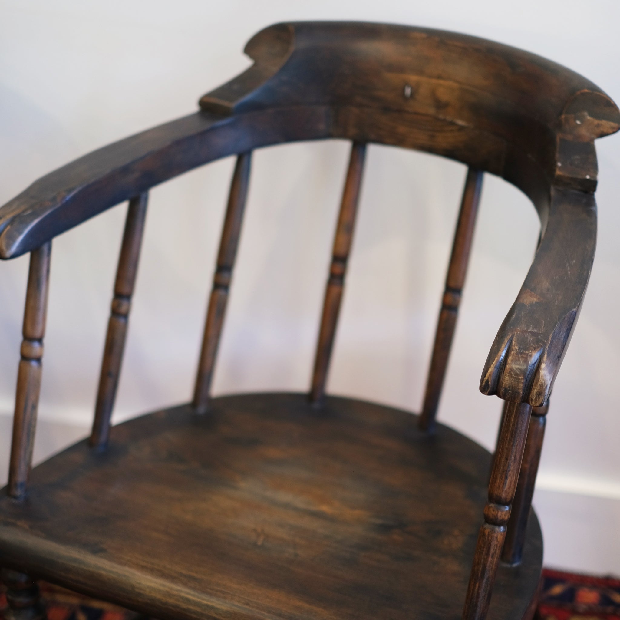 Black Washed Captains Chair