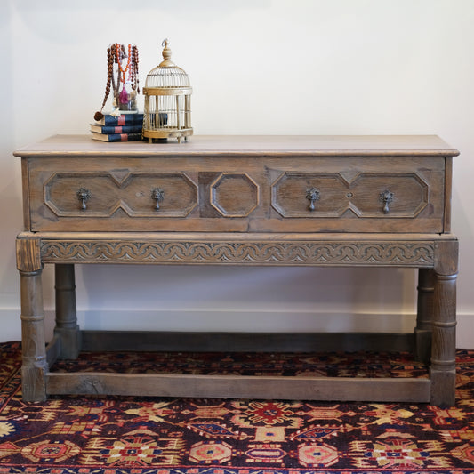 Bleached Oak Credenza