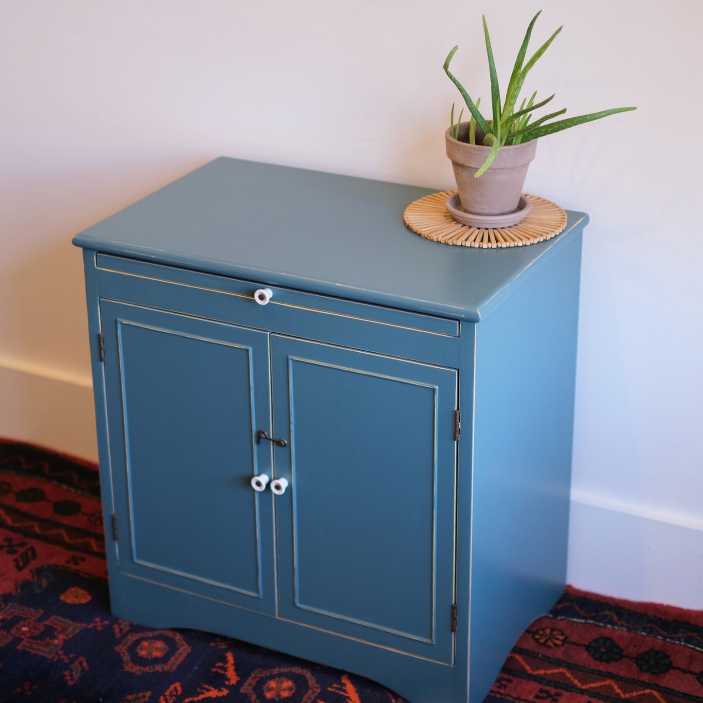 Blue Telephone Table