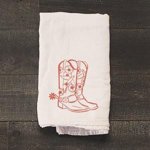 Cowboy Boots Tea Towel