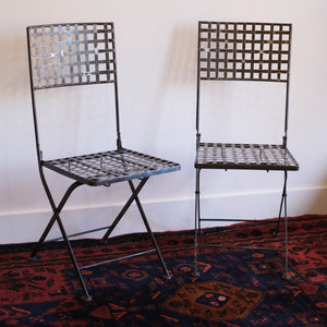 Folding Metal Bistro Chairs (set)