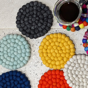 Fun Felt Ball Coasters