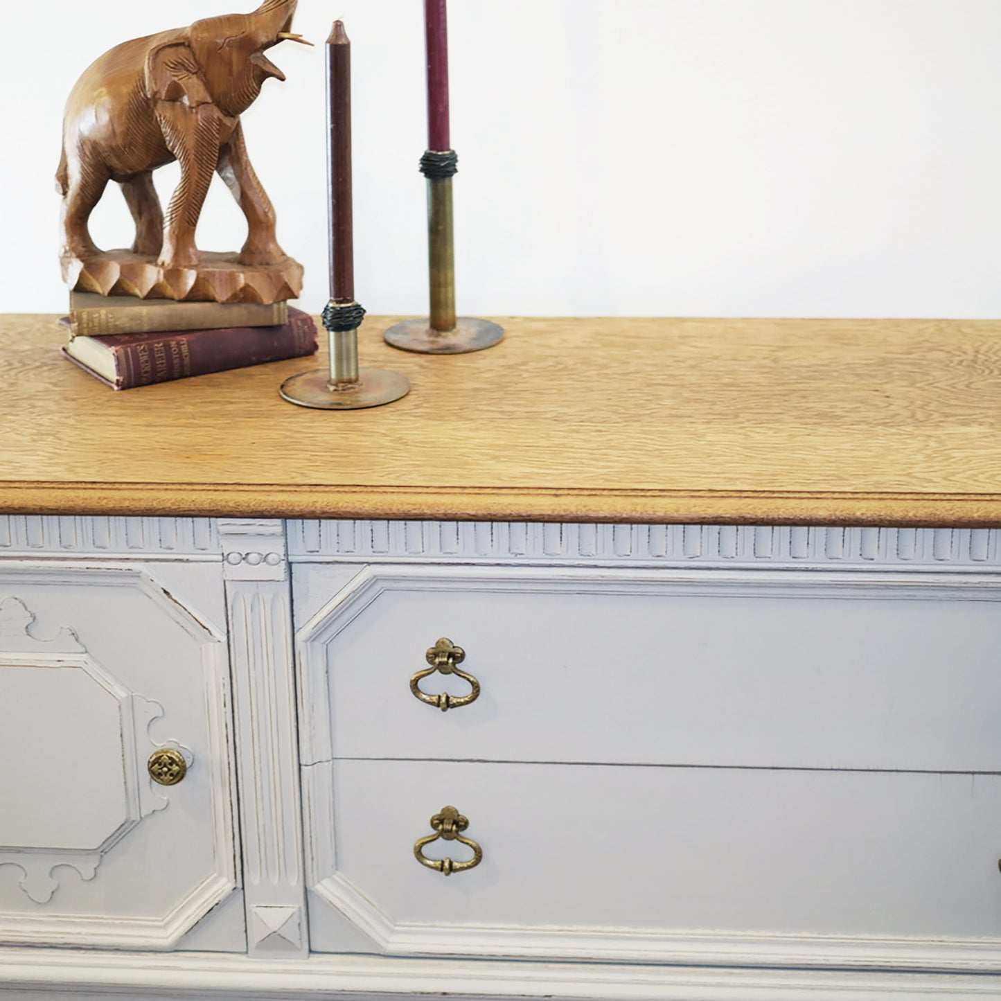 Gray Jacobean Oak Buffet