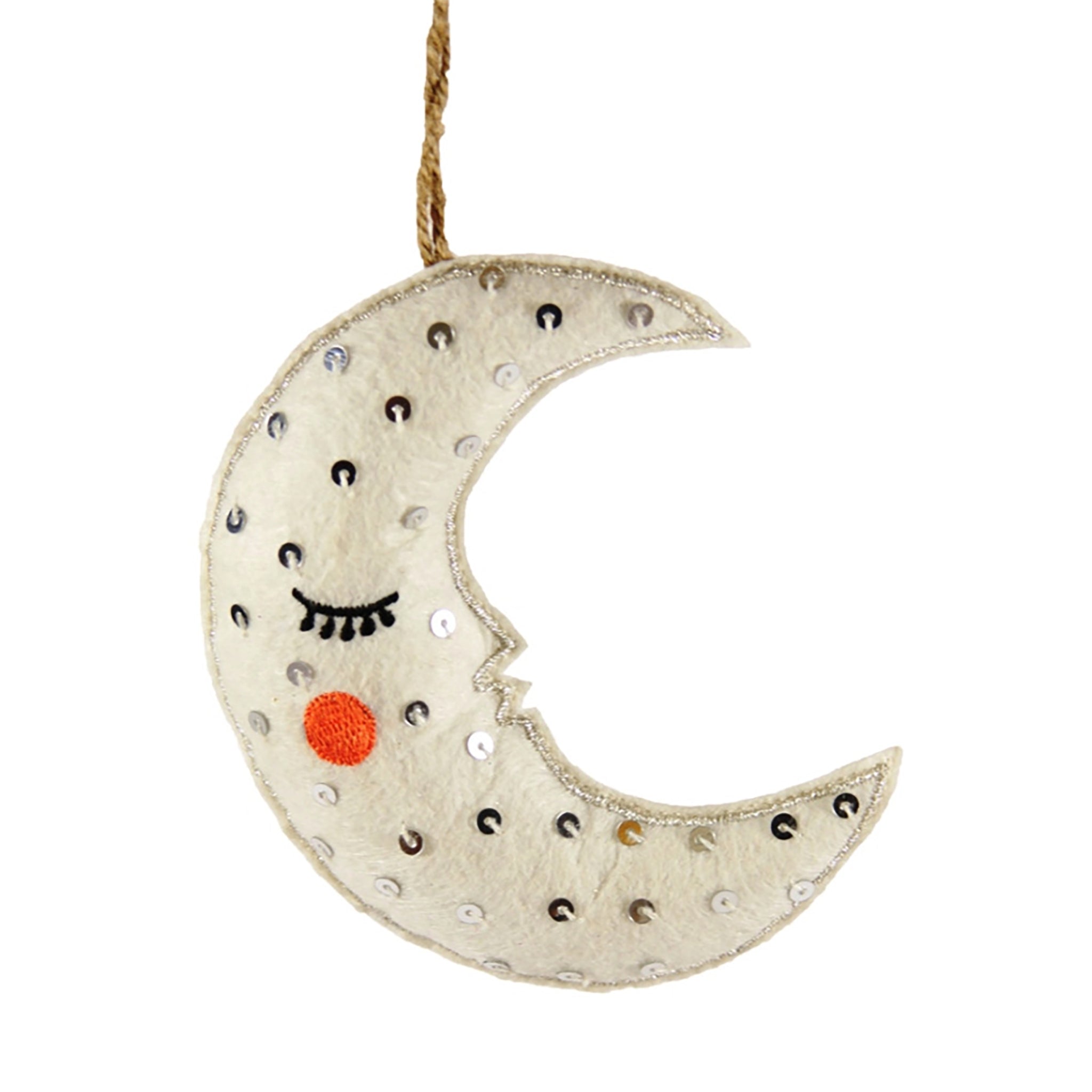 Hushed Night Moon Ornament