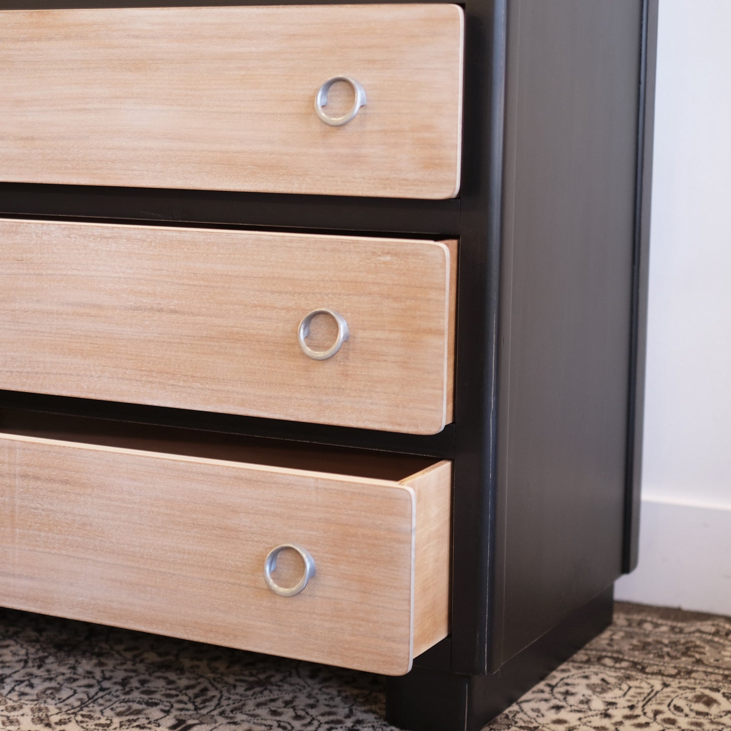 Jet Chest + Linen Washed Drawers