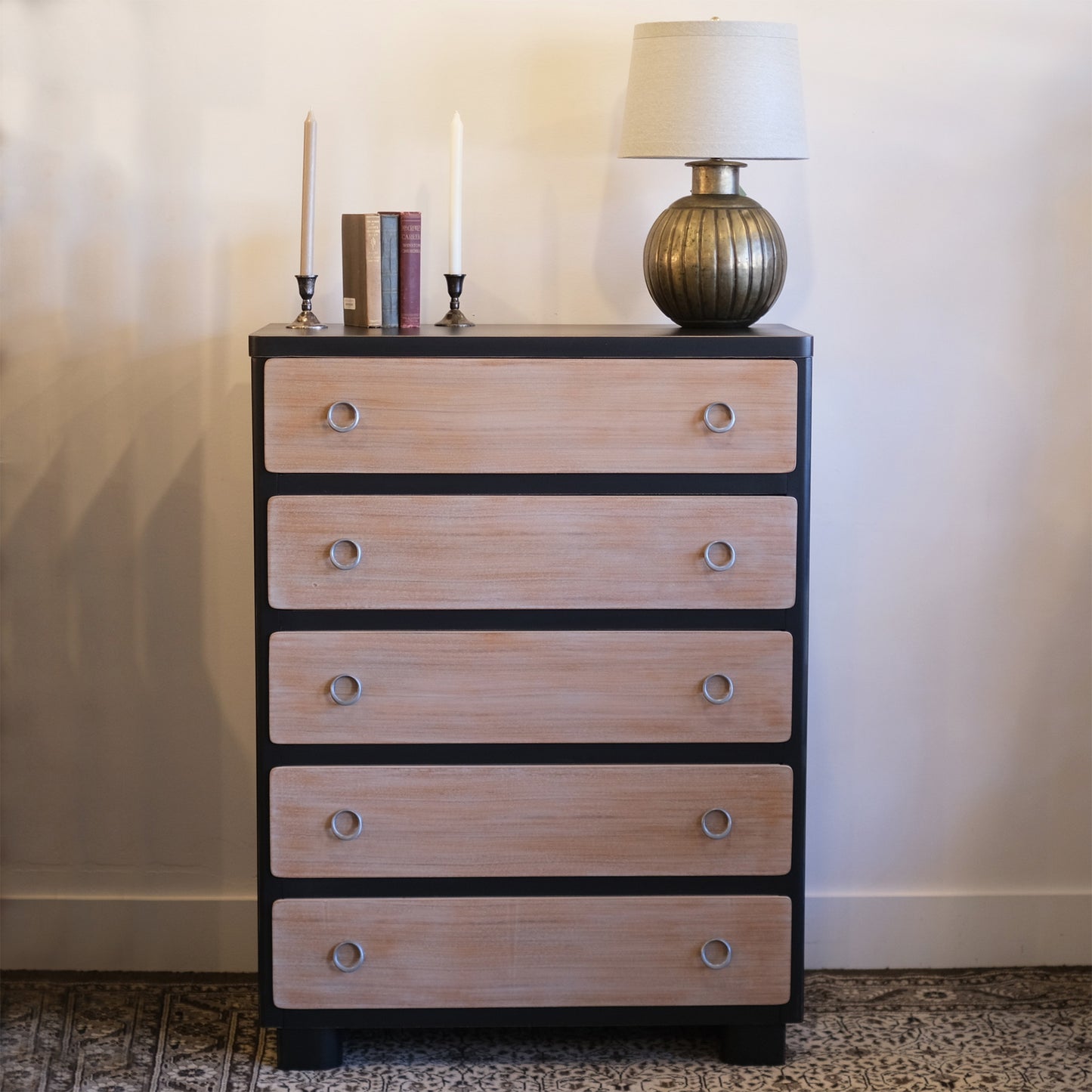 Jet Chest + Linen Washed Drawers