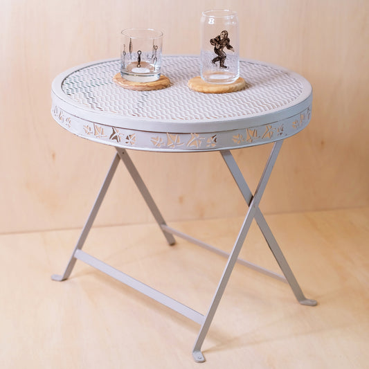 Linen Metal Bistro Table