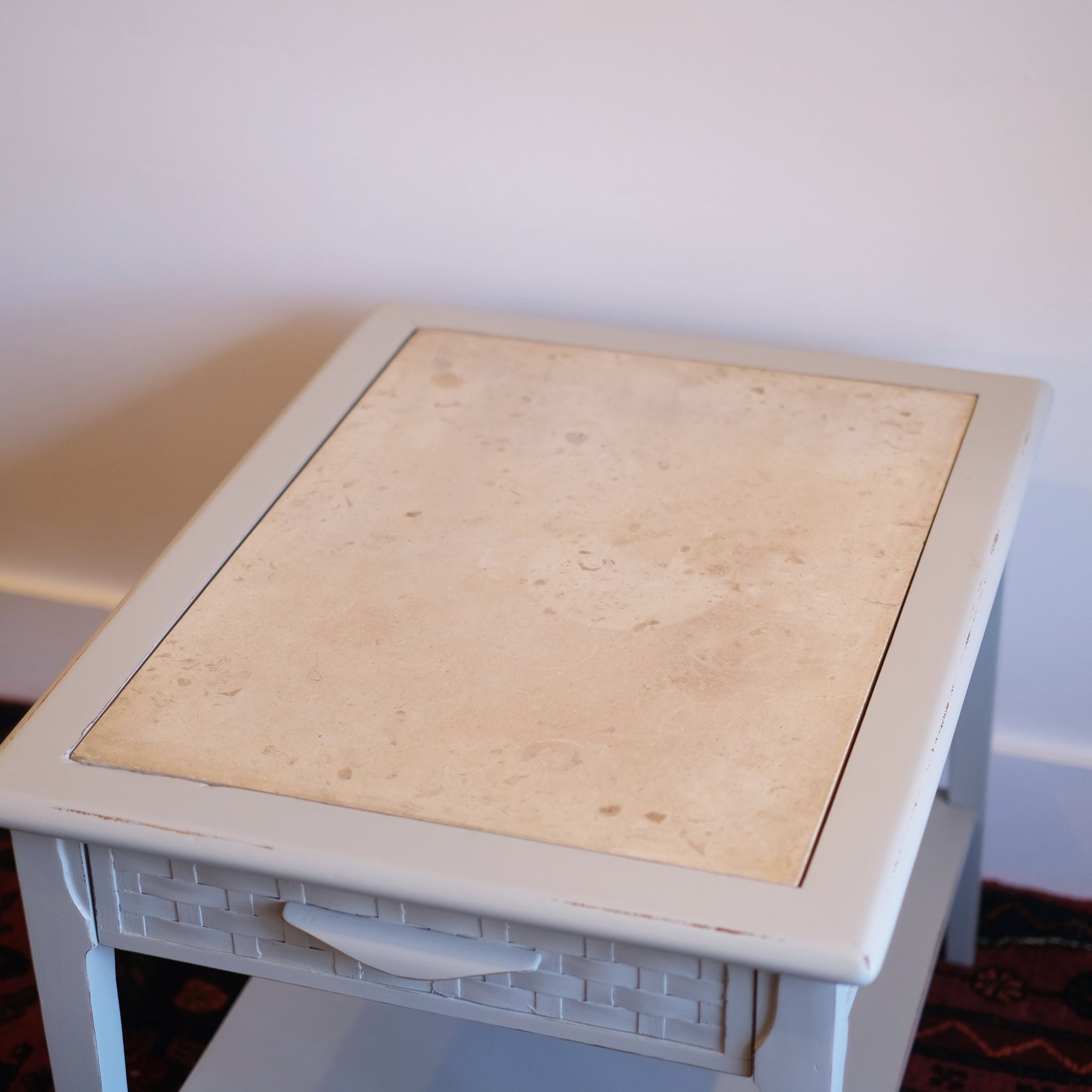 MCM Stone End Table