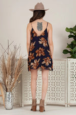 Load image into Gallery viewer, Navy Floral Slip Dress
