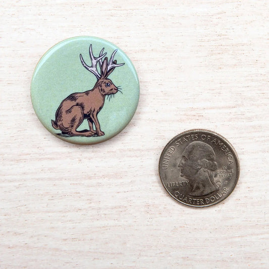 Jackalope Pinback Button