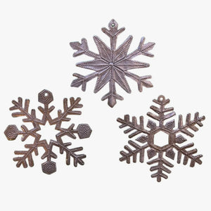 Recycled Metal Snowflake Ornament