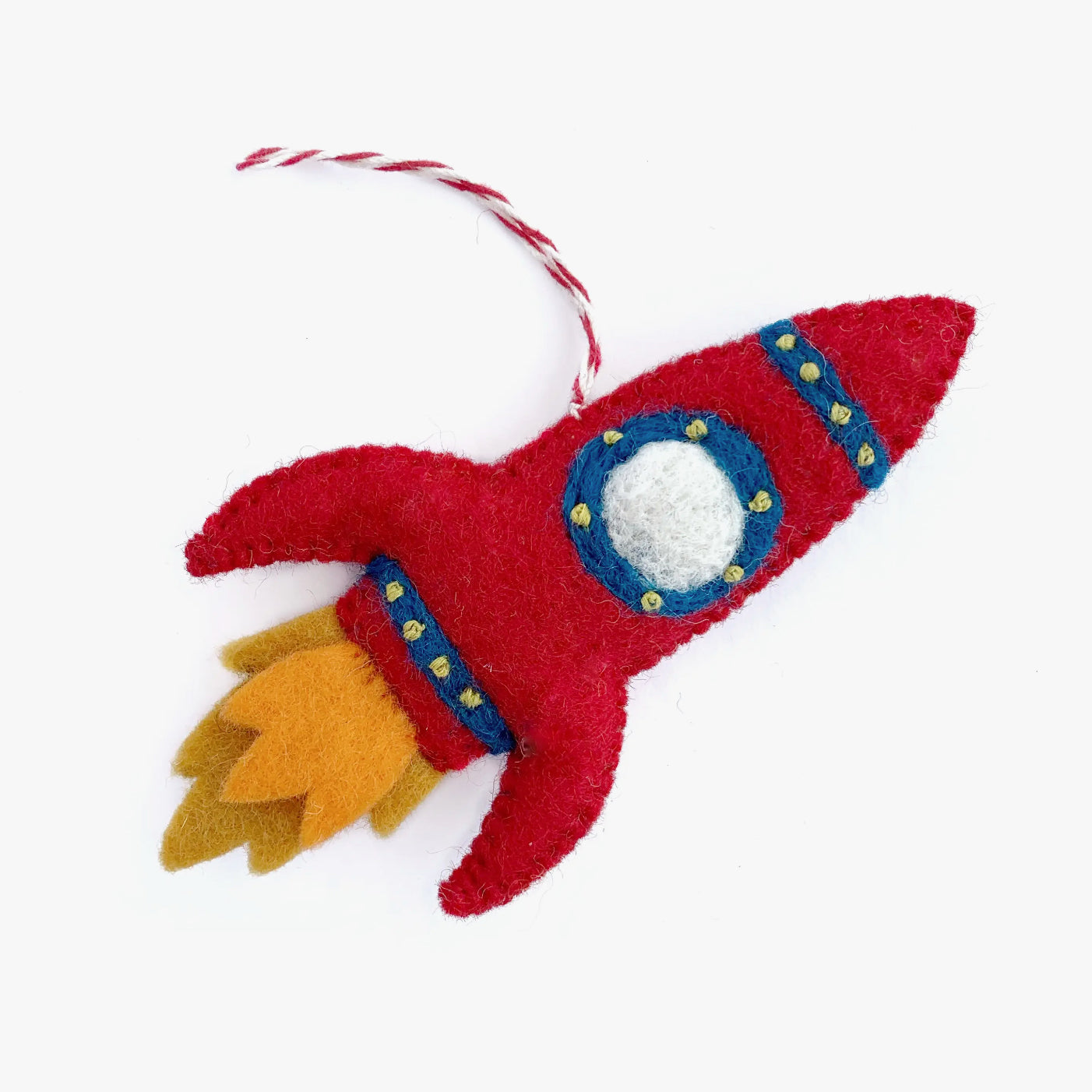 Rocket Felt Wool Ornament