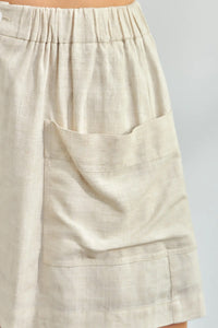 Side Pocket Linen Shorts
