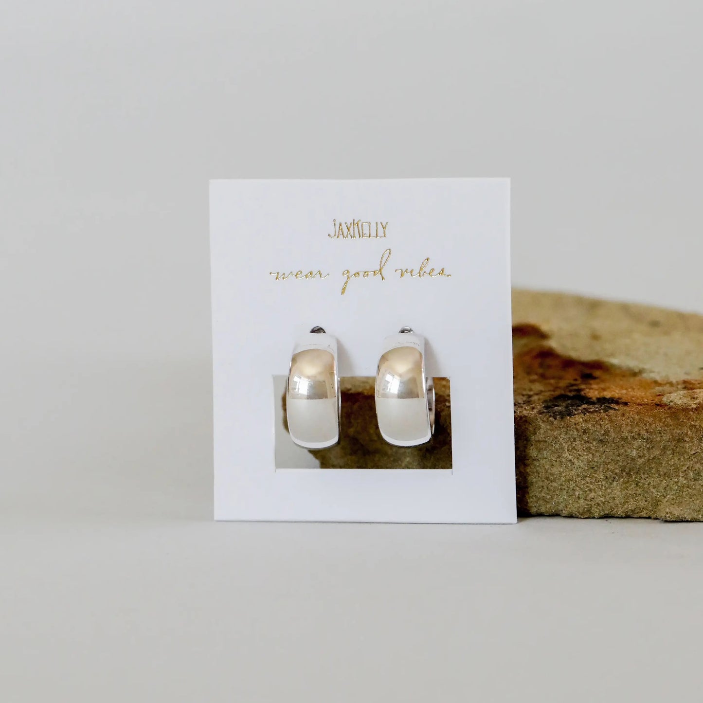 Silver Hoops - Wide Earrings