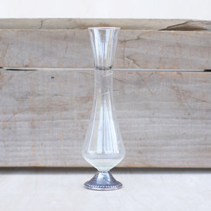 Silver + Glass Vase