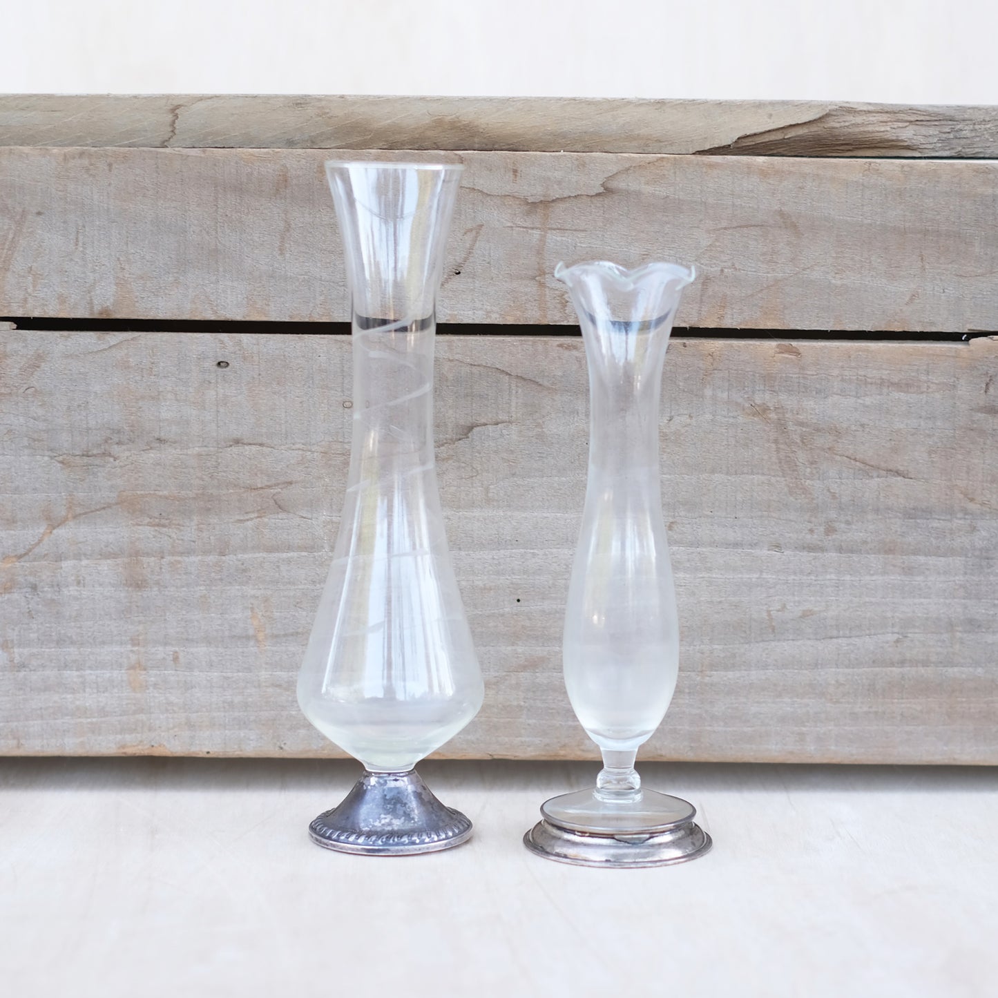 Silver + Glass Vase