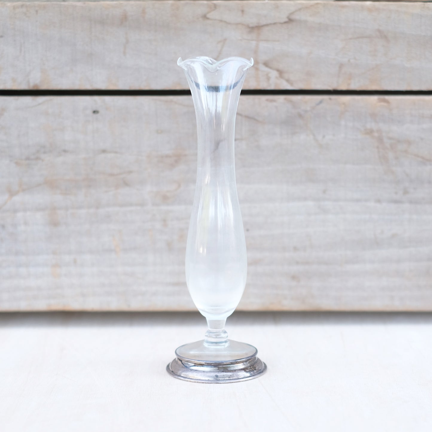 Silver + Glass Vase