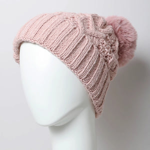Thermal-Lined Cable Knit Beanie