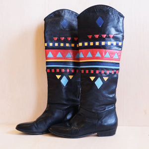 Vintage Aztec Style Boots